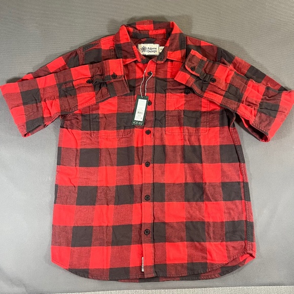 Alpine Design Men’s Mid weight Flannel Red Buffalo Plaid Size Medium New W Tags - Picture 1 of 3